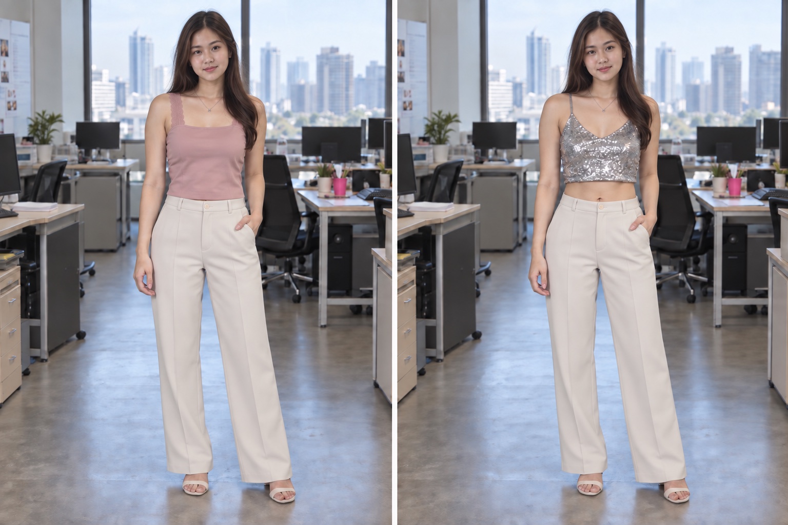 A neatly cut camisole
