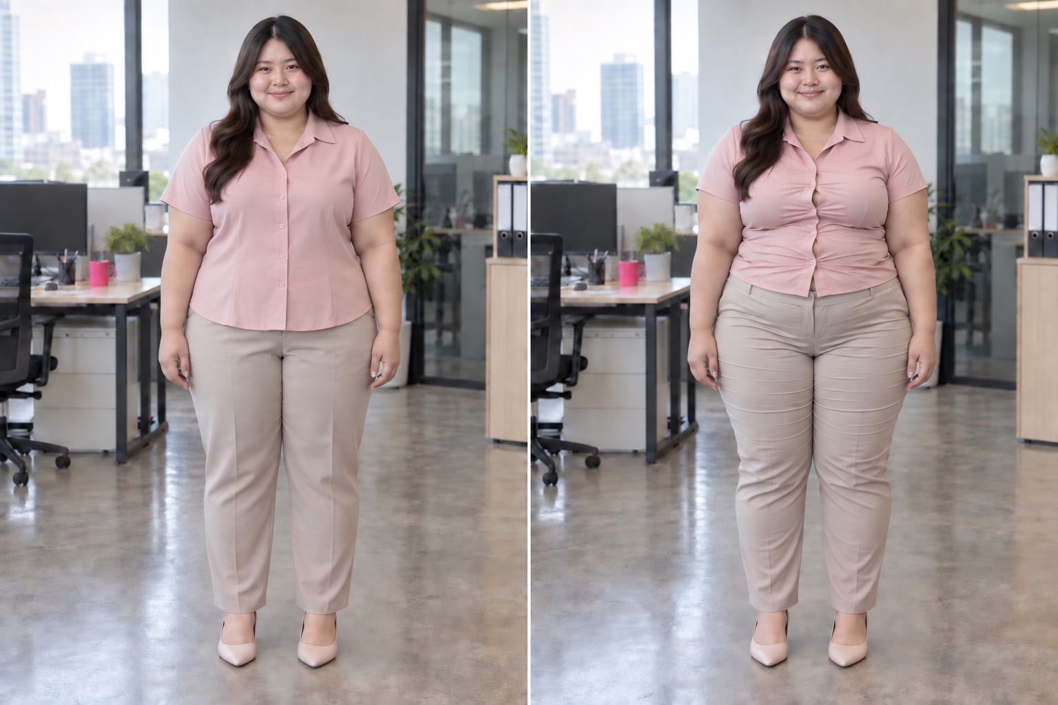 Shape, with room at the waist and hips
